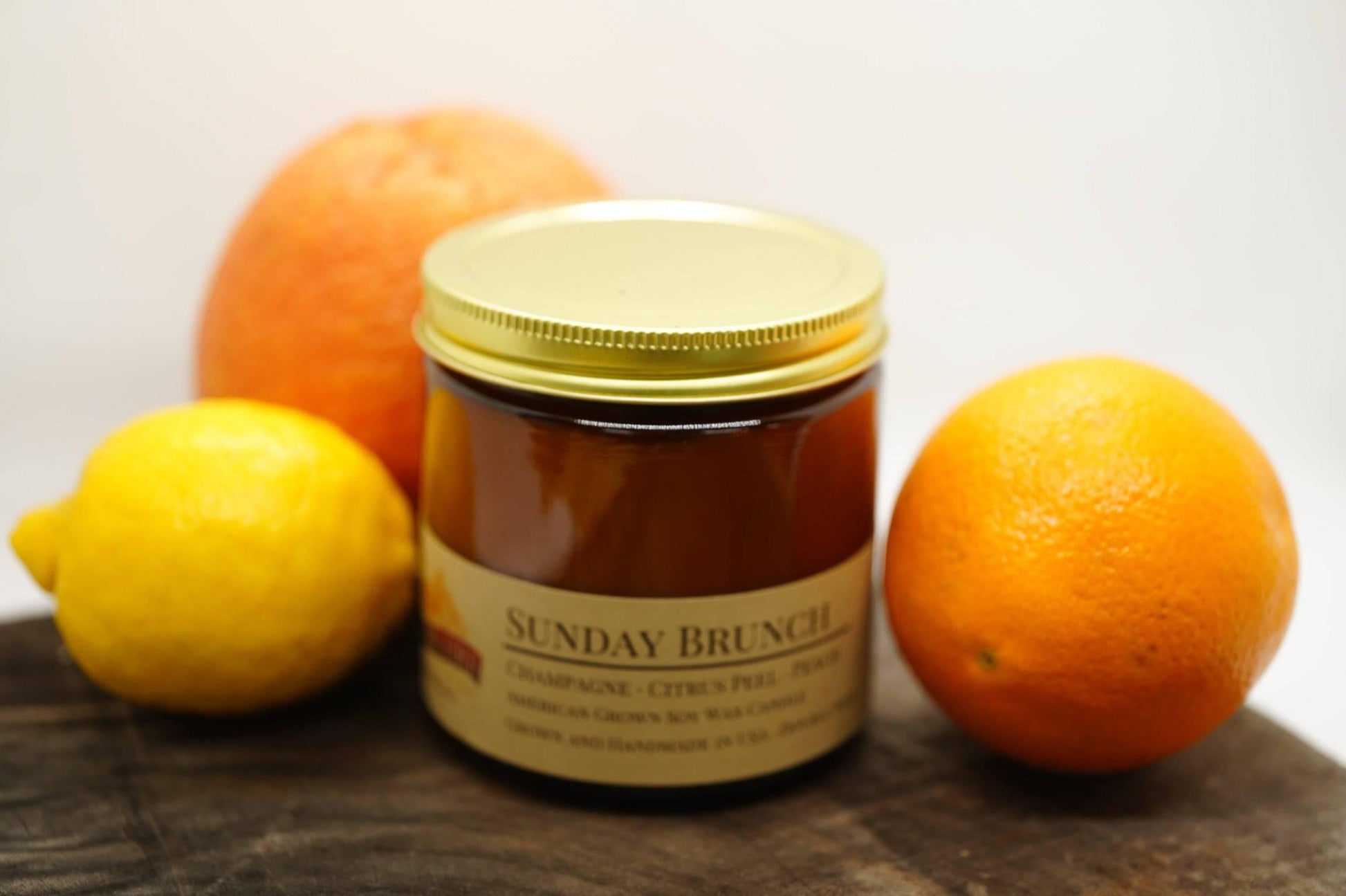 Sunday Brunch Soy Wax Candle | 16 oz Double Wick Amber Apothecary Jar - Prairie Fire Candles