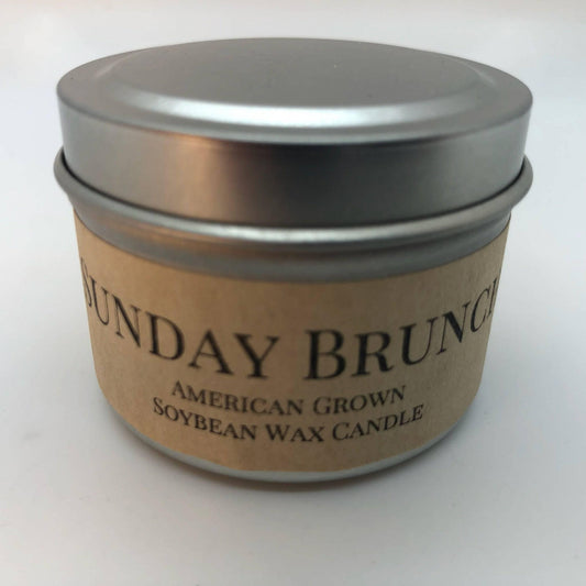 Sunday Brunch Soy Wax Candle | 2 oz Travel Tin - Prairie Fire Candles