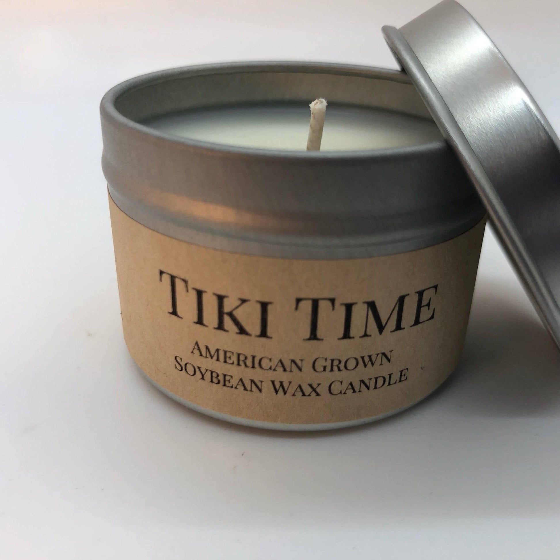 Tiki Time Soy Wax Candle | 2 oz Travel Tin - Prairie Fire Candles