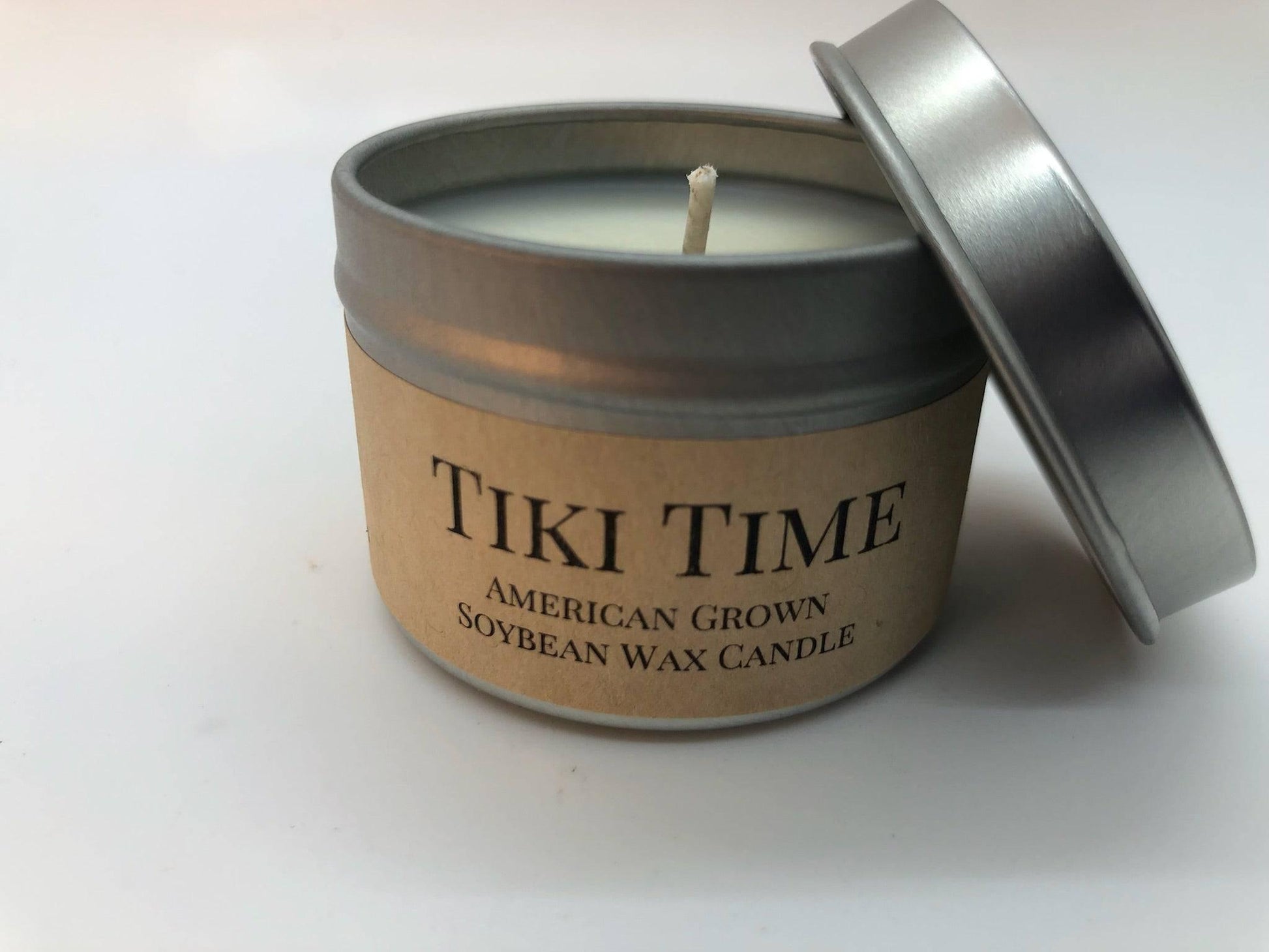 Tiki Time Soy Wax Candle | 2 oz Travel Tin - Prairie Fire Candles